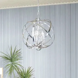 Rappaport 4 Light Dimmable Globe Chandelier with Crystal Accents