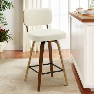 Kahana Swivel Upholstered Counter & Bar Stool