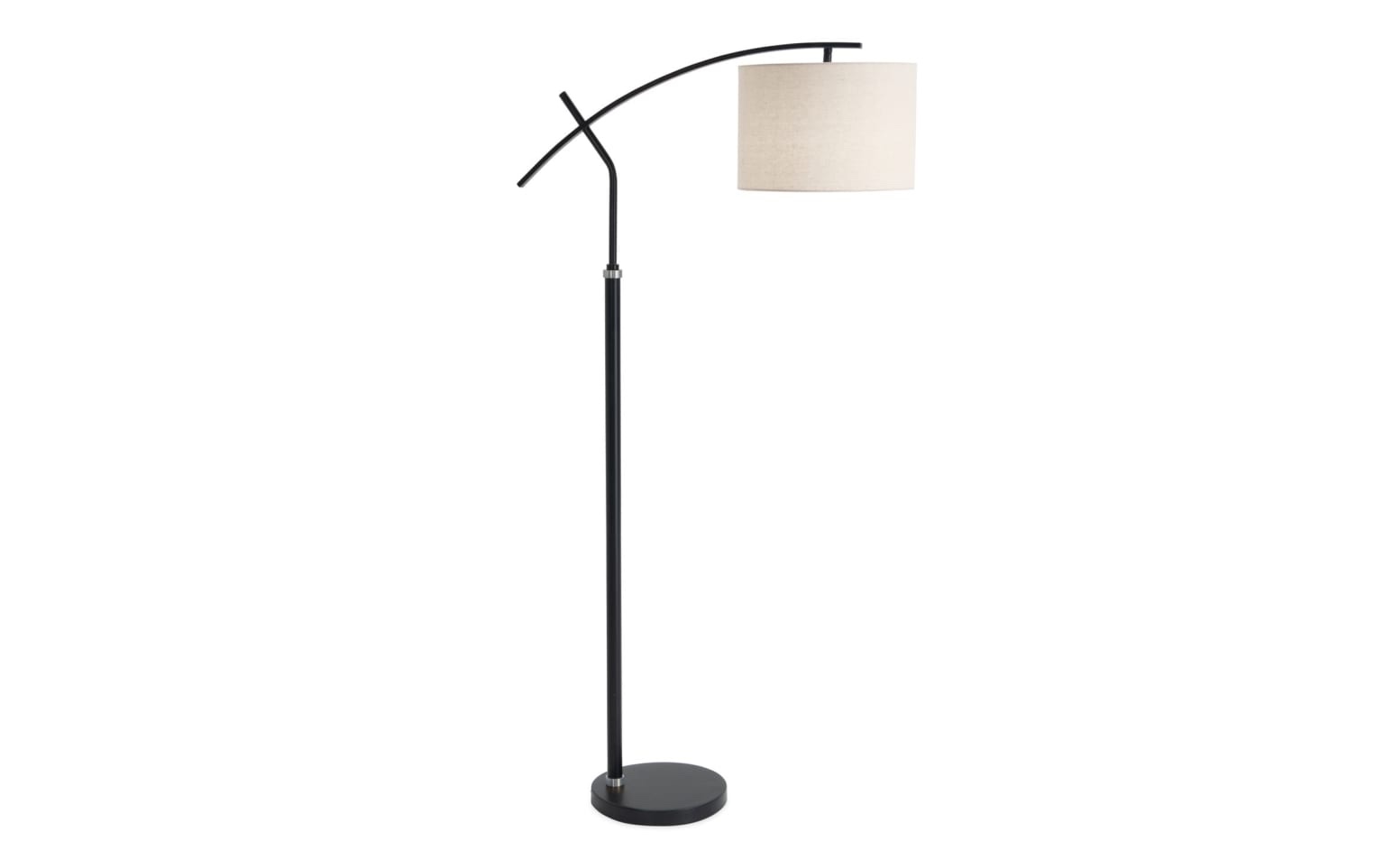 Hunter 59.4'' Blackened Bronze Adjustable Arc Floor Lamp