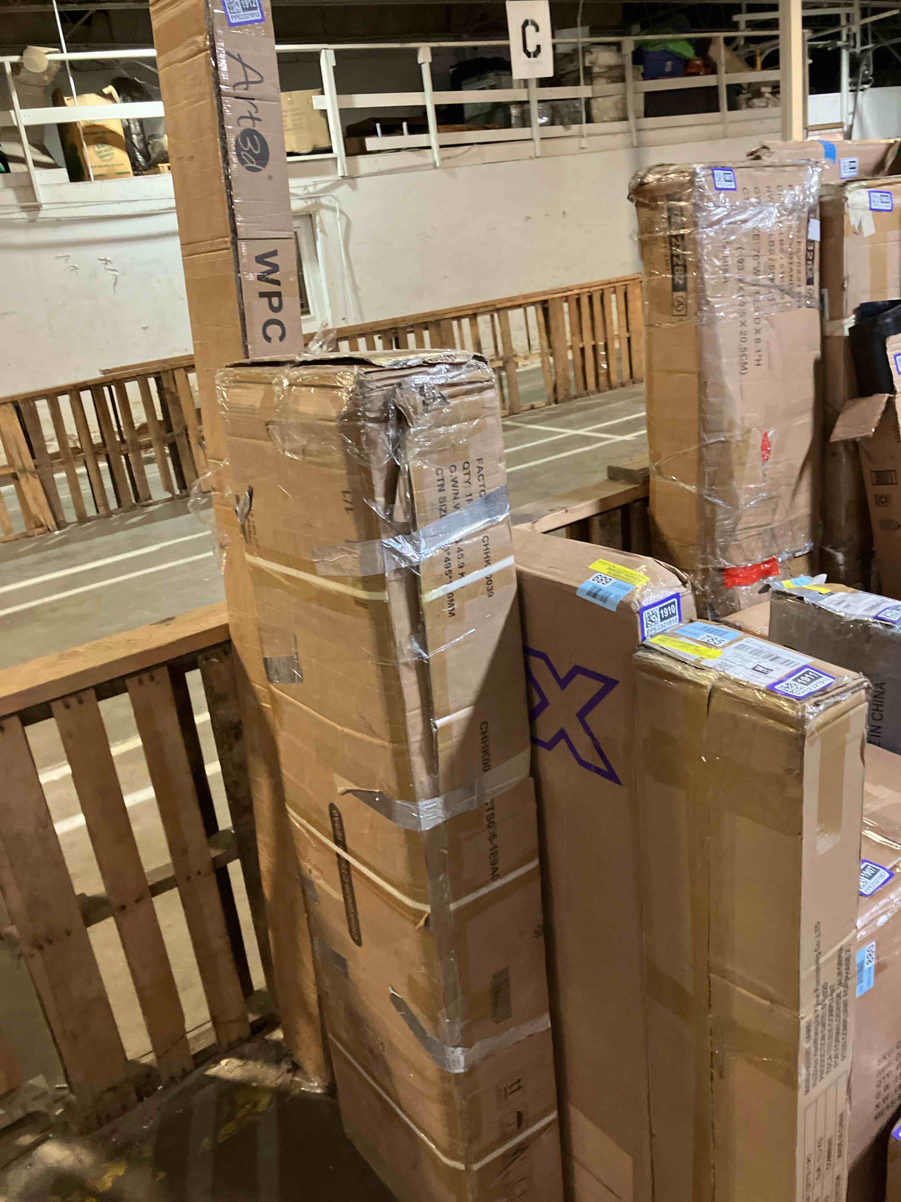 Condition photo showing New/Like New for Chimira TV Stand for TVs up to 65", Brown