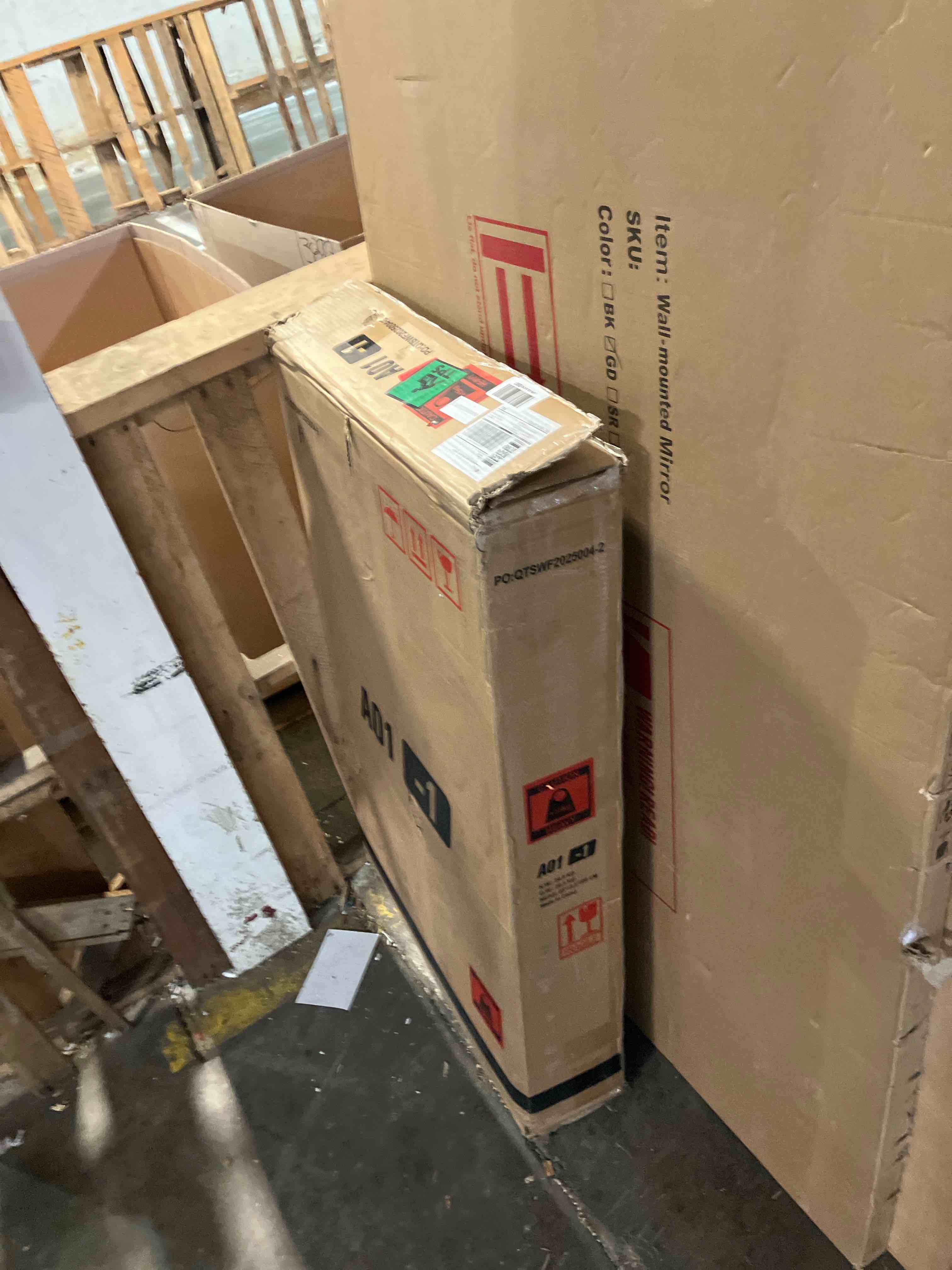 Condition photo showing New/Like New for Vanity Desk With Stool, Mirror, and Light