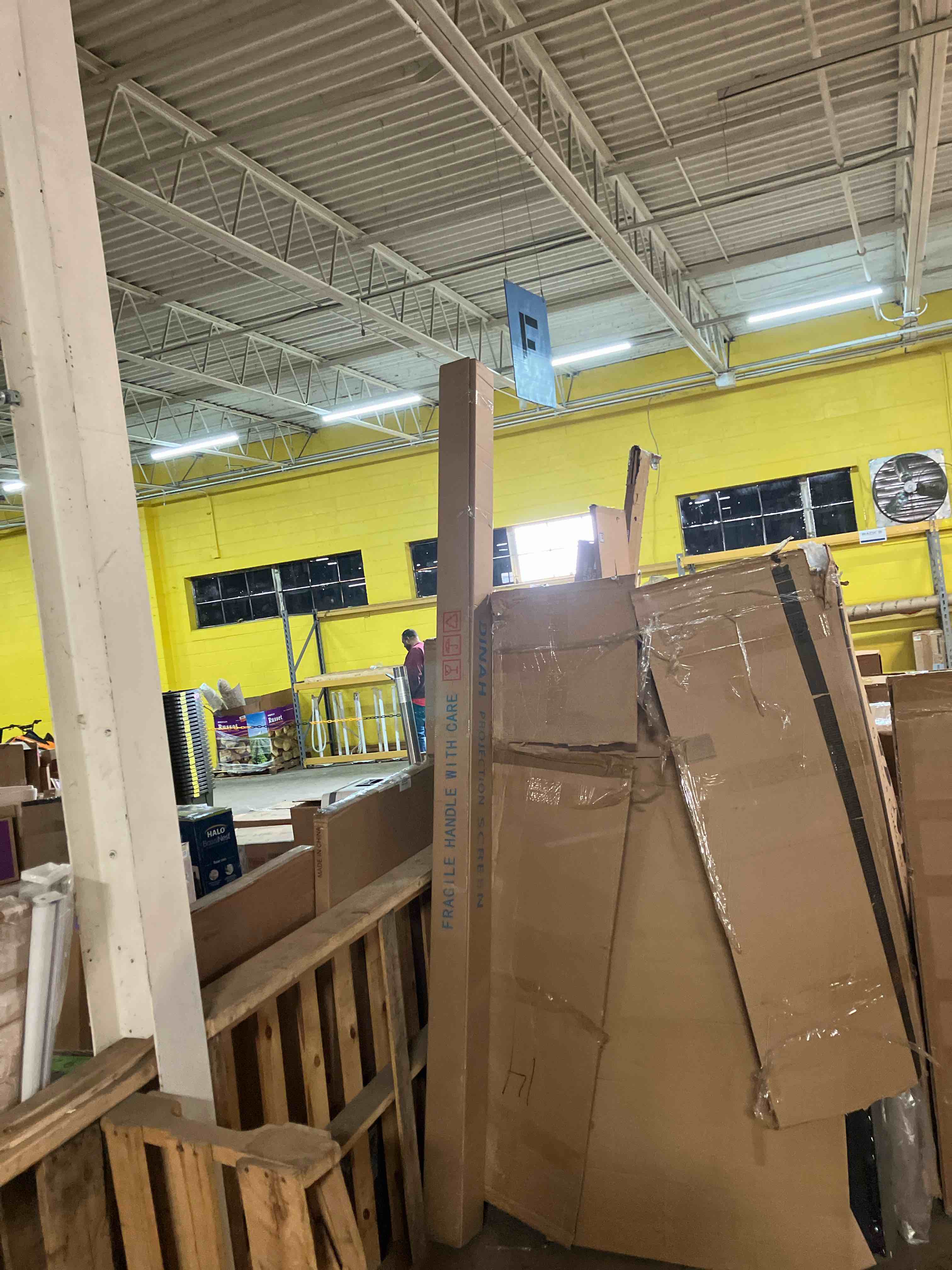 Condition photo showing New/Like New for DINAH 120 Inch Electric Projector Screen with Remote, Automatic Air Indoor Drop Down, Motorized 4K 3D HD Projection for Movies