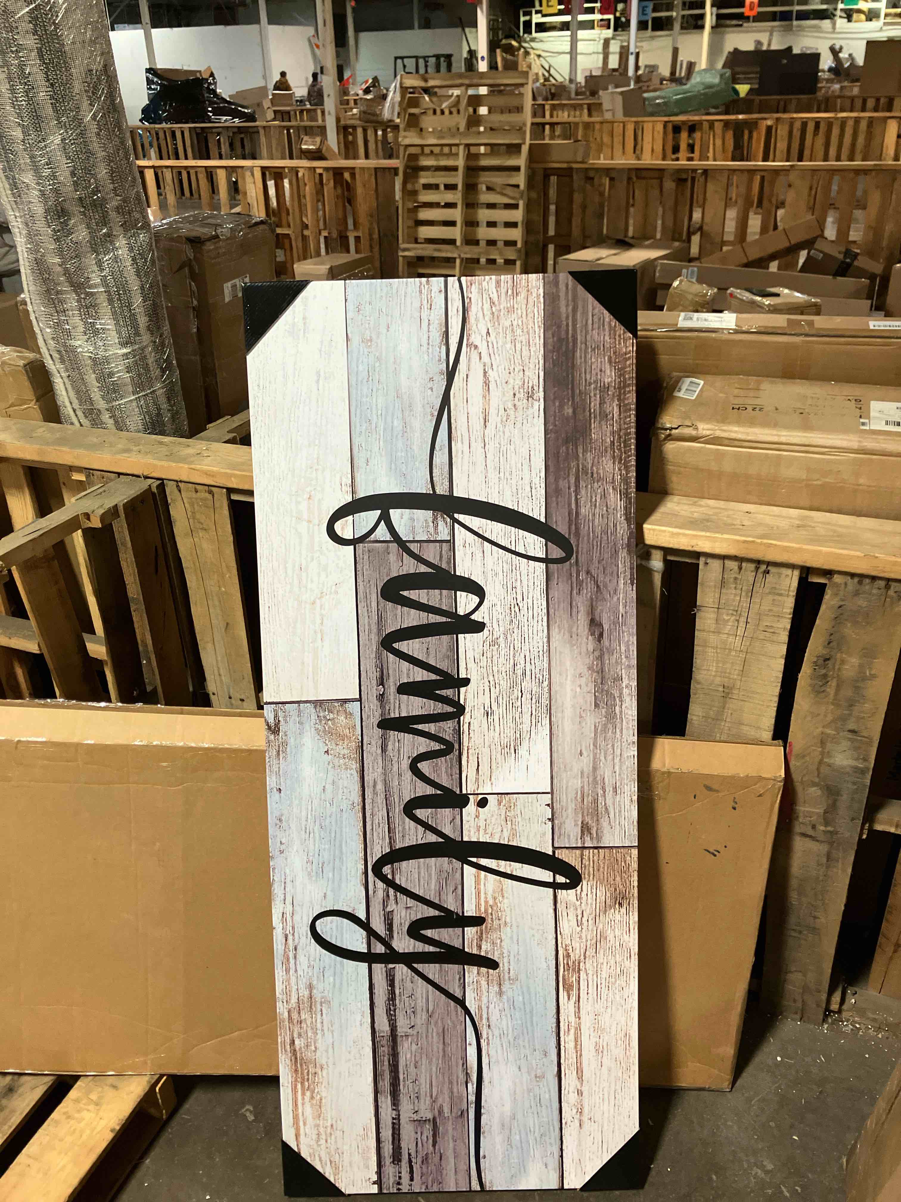 Condition photo showing New/Like New for ElephantStock I Will Choose You Typography Canvas - 1 Panel Rustic Family Typography Decor - Sign, Elegant Family Wall Decor - Rustic Family/Home Typography Wall Art - 51" X 34"