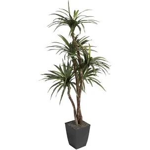72" Faux Dracaena Tree in Metal Planter