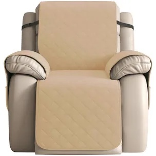 Quilted Reversible Box Cushion Recliner Slipcover
