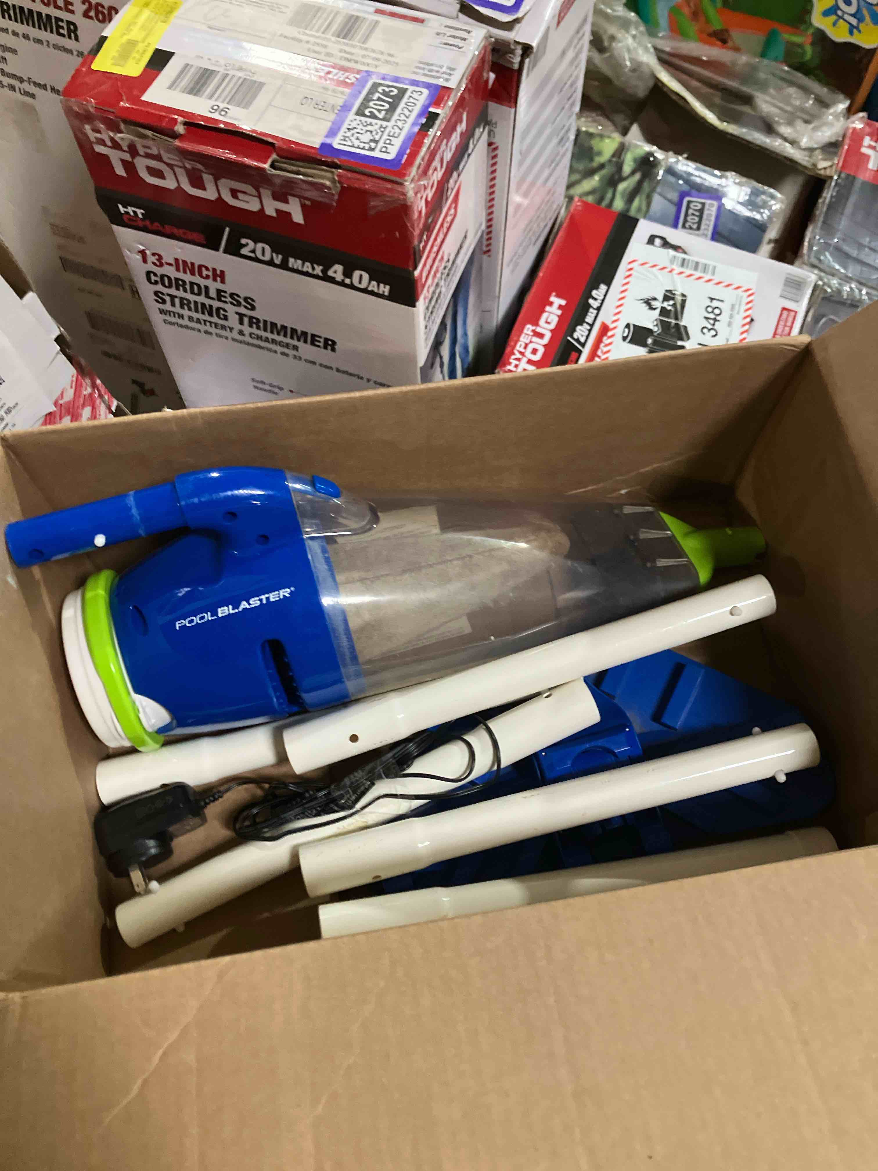 Condition photo showing As Is for POOL BLASTER Centennial Cordless Pool Vacuum w/Pole Set - XL Debris Capacity & Advanced Filtration, Handheld Rechargeable Pool Cleaner for Sand, Silt & Leaves in Inground & Above Ground Pool (Used)