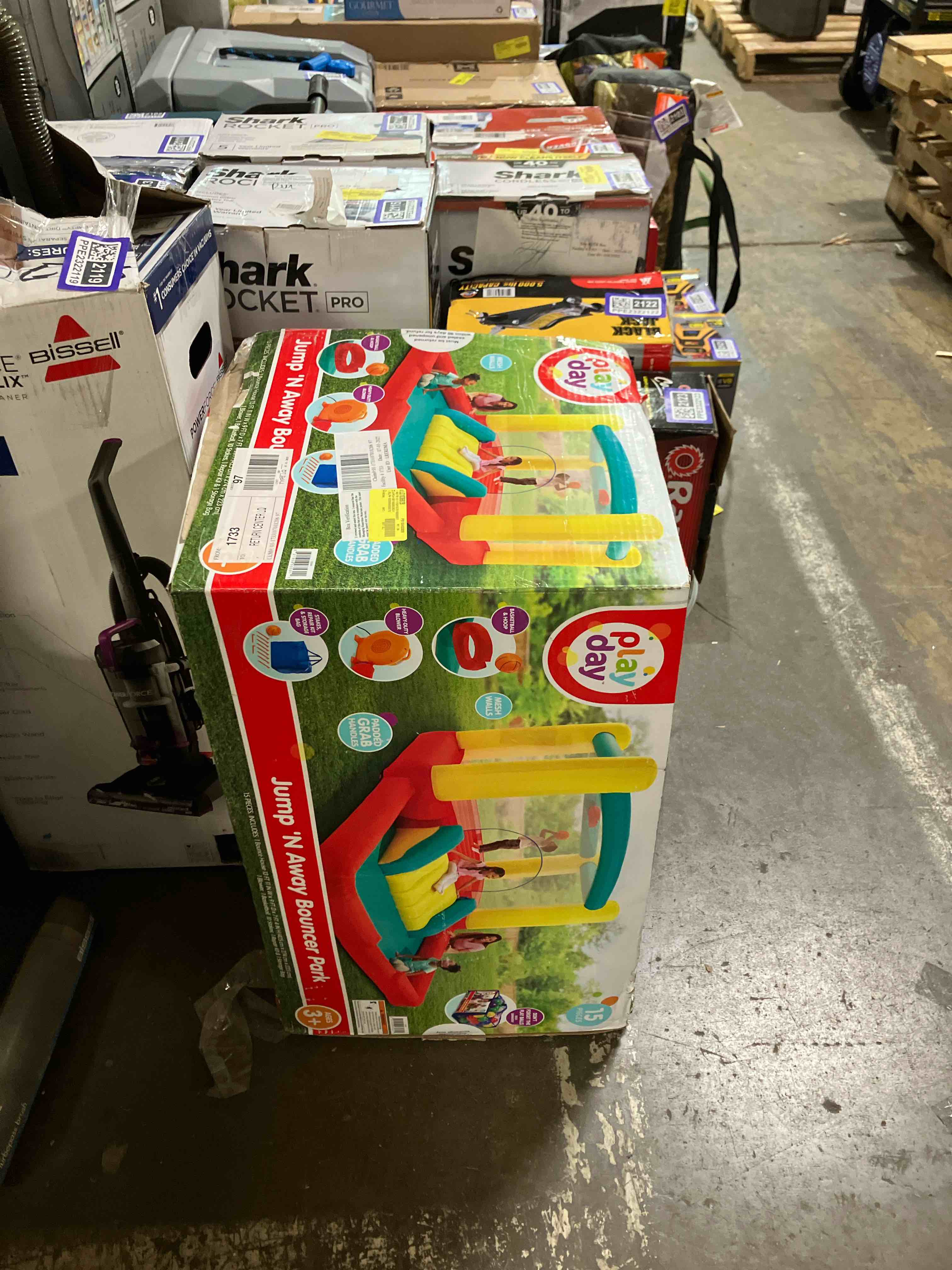 Condition photo showing New/Like New for Play Day Jump  N Away Kids Bouncer with Blower Included