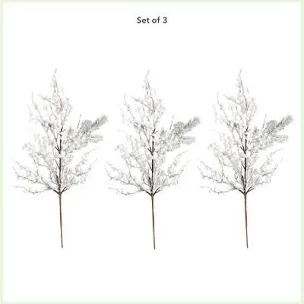 30in. Artificial Flocked Berry Stems, Set of 3 (Set of 3)