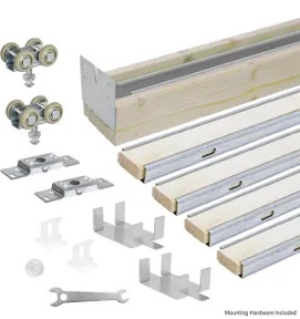 sliding pocket door track kit, spliced aluminum pocket door hardwa