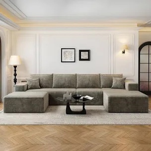 135 4"Cloud Modular Sectional Couch with 1 Ottoman (Incomplete)