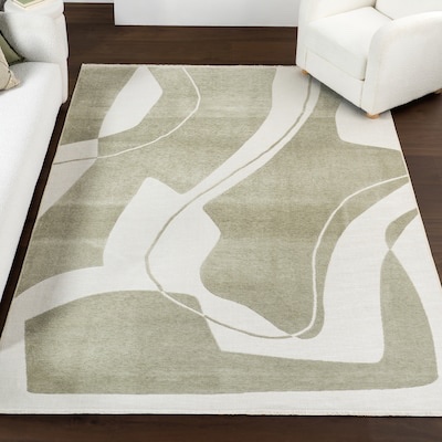  nuLOOM Sevyn SuperiorWash Abstract Reversible 6ft. 7in. x 9ft. Green Area Rug