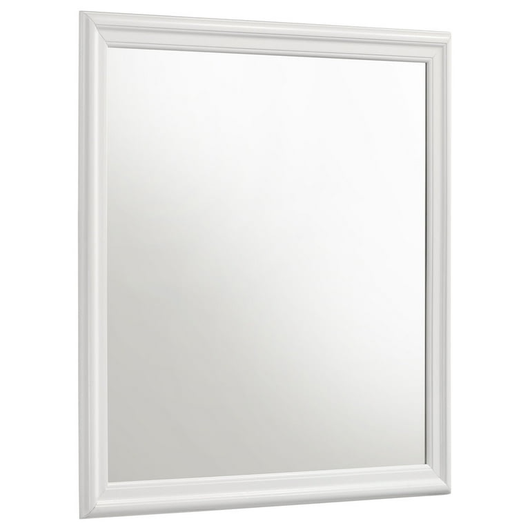 38 x 38 Louis Philippe Dresser Mirror White