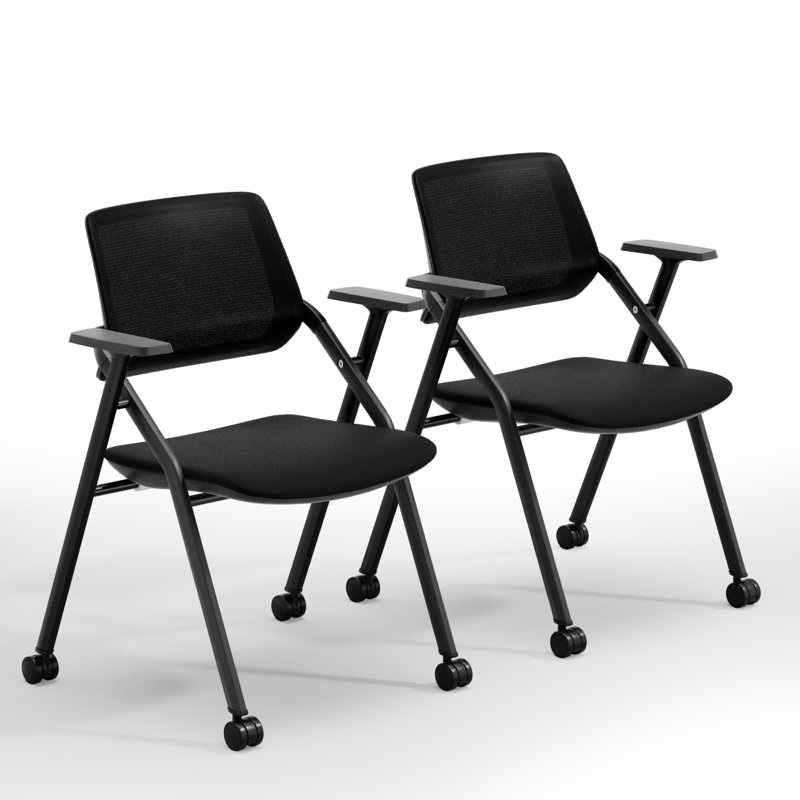 Niaja Foldable Training Chair Nesting BIFMA-Certified Chairs Stackable (Set of 2) By Okeysen
