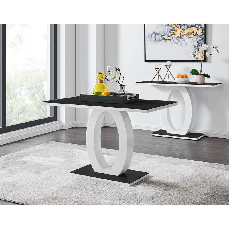 scottsmoor modern high gloss halo luxury dining table (table top only)