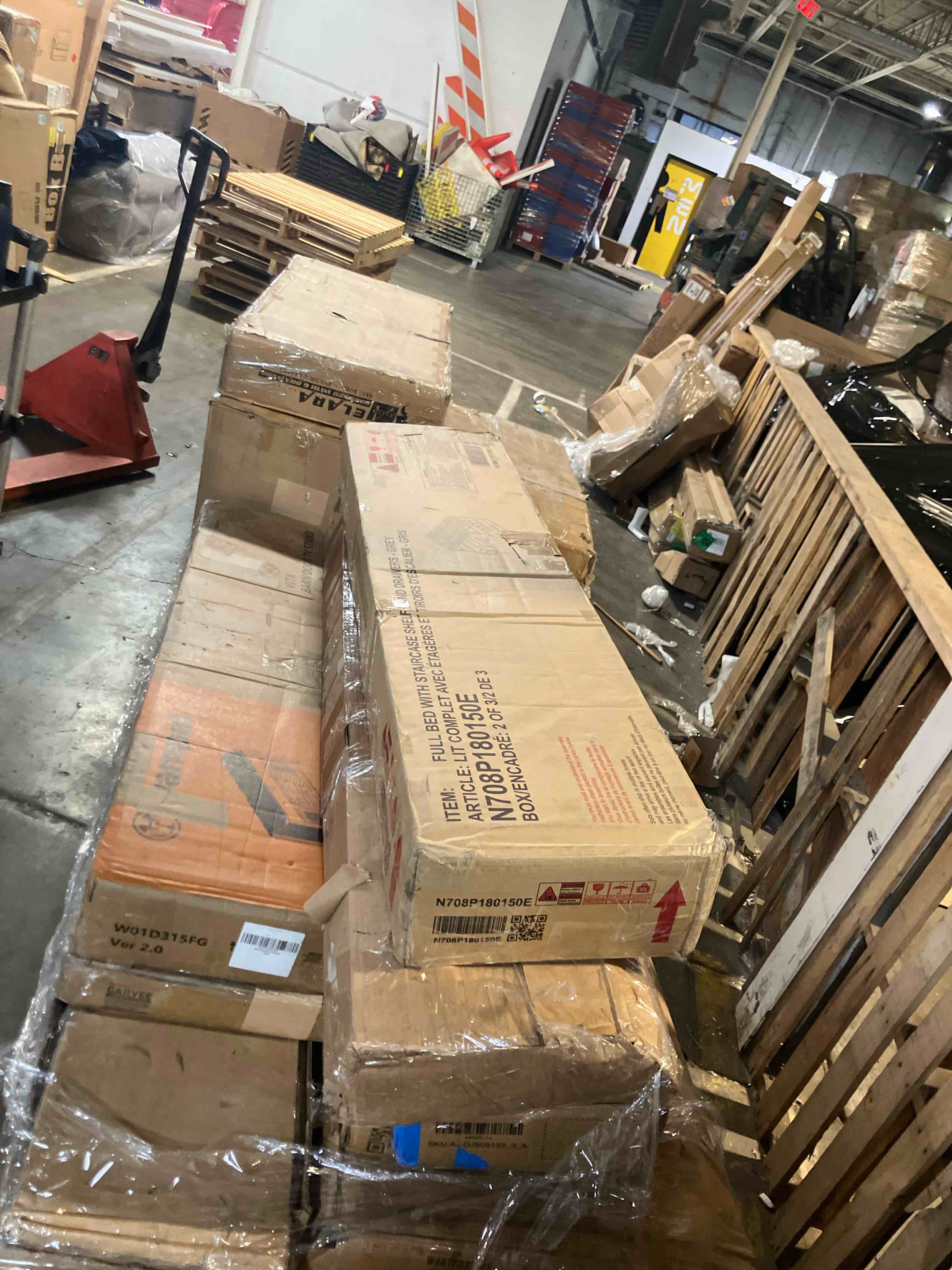 Condition photo showing As Is for Heiki Storage Loft Bed with Desk and Stairs (Incomplete box 2/3 missing box 1/3 and 3/3