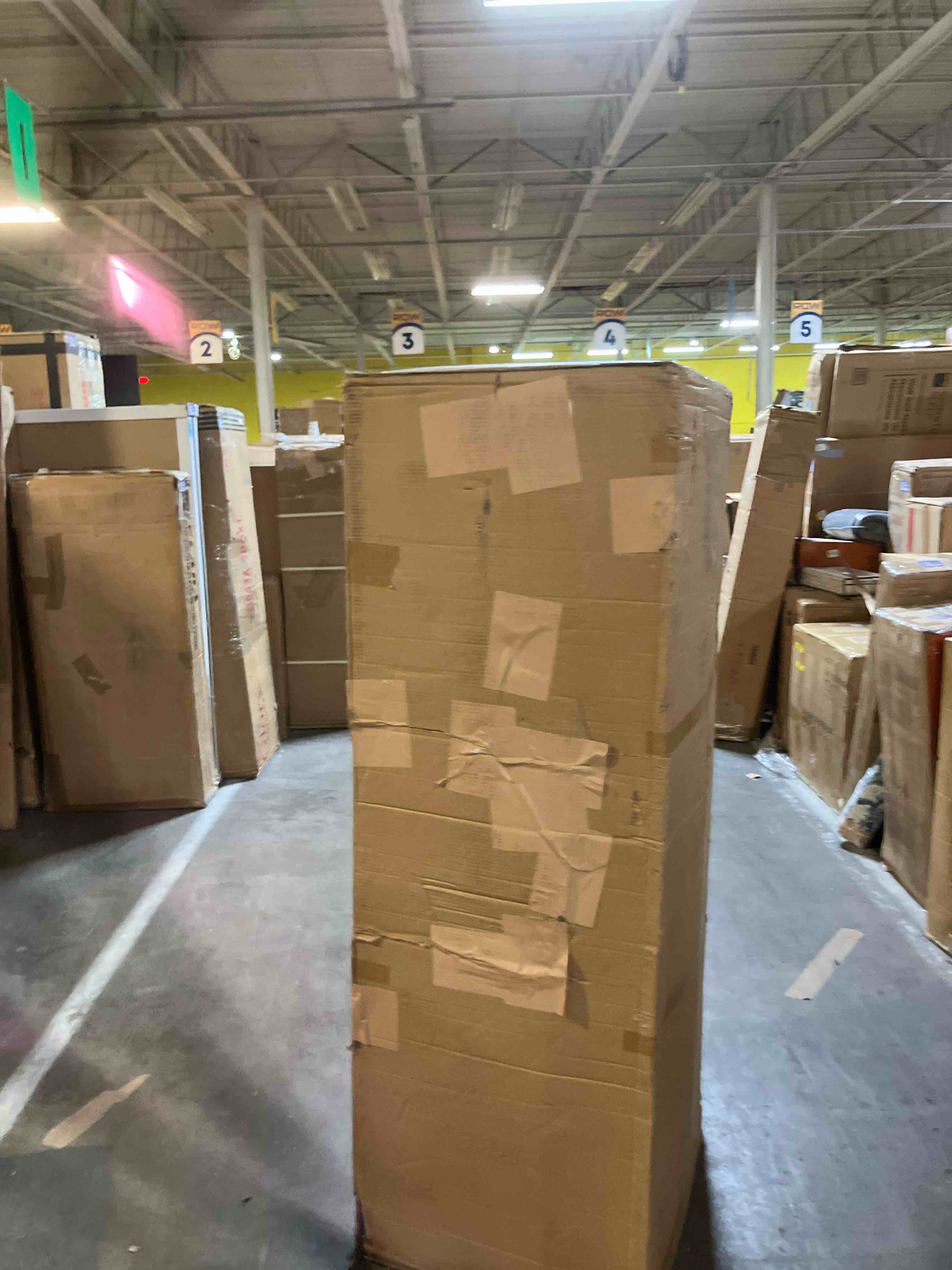 Condition photo showing Good Condition for Monica boucle square arm sofa ( Box damaged)