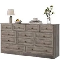 Garvee 12 Drawers Wooden Dressers for Bedroom Wood Chest of Drawers Clothes Storage Organizer (Incomplete box A missing box B)