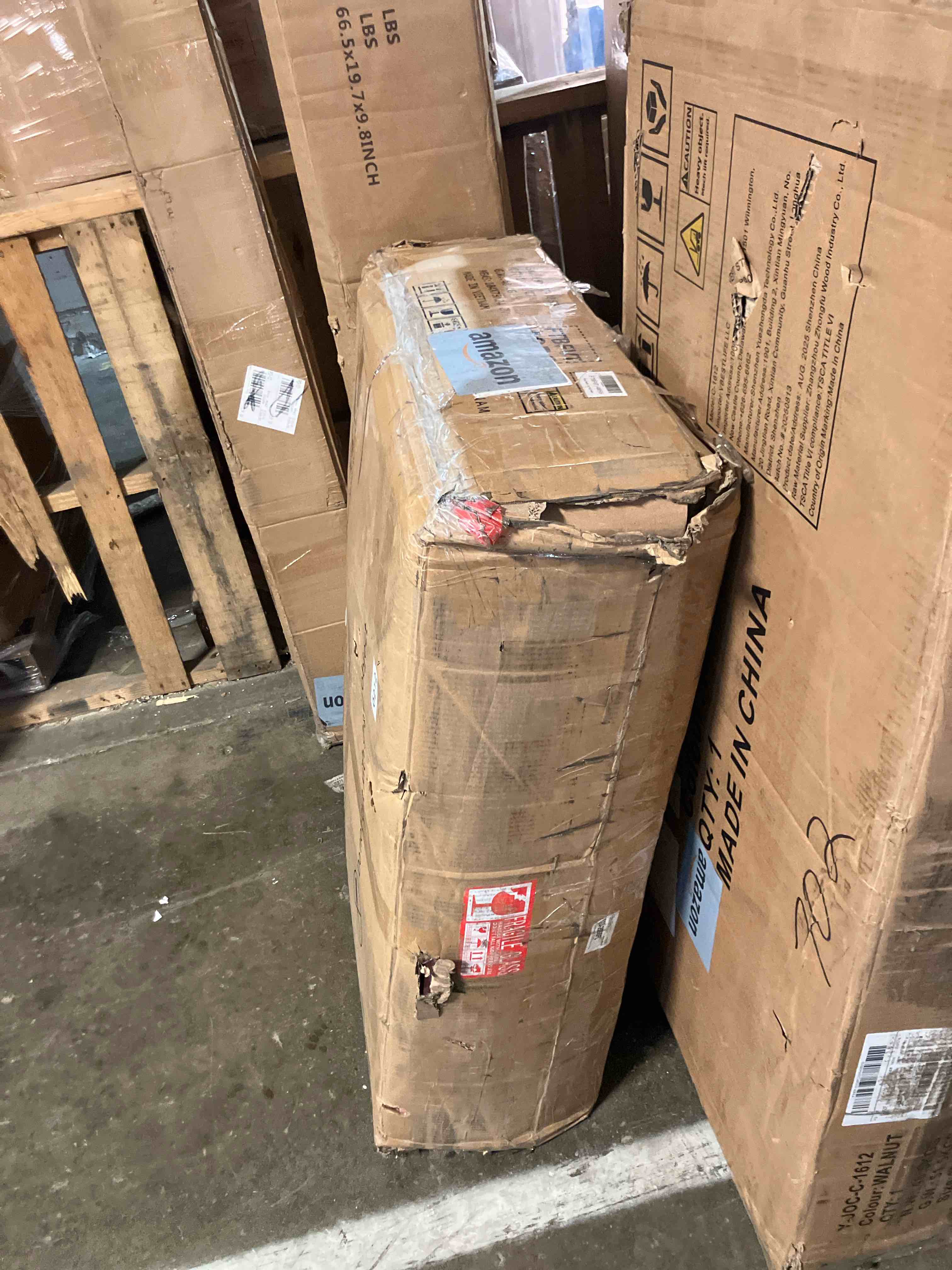 Condition photo showing Good Condition for YITAHOME Makeup Vanity Desk with LED Lights: 35" Large Mirror with Power Outlets, 4 Drawers & Stool, Adjustable Lighting Dressing Table for Women Pink (Incomplete missing hardware)