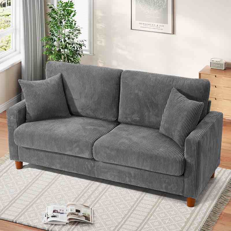 2-seater corduroy sofa