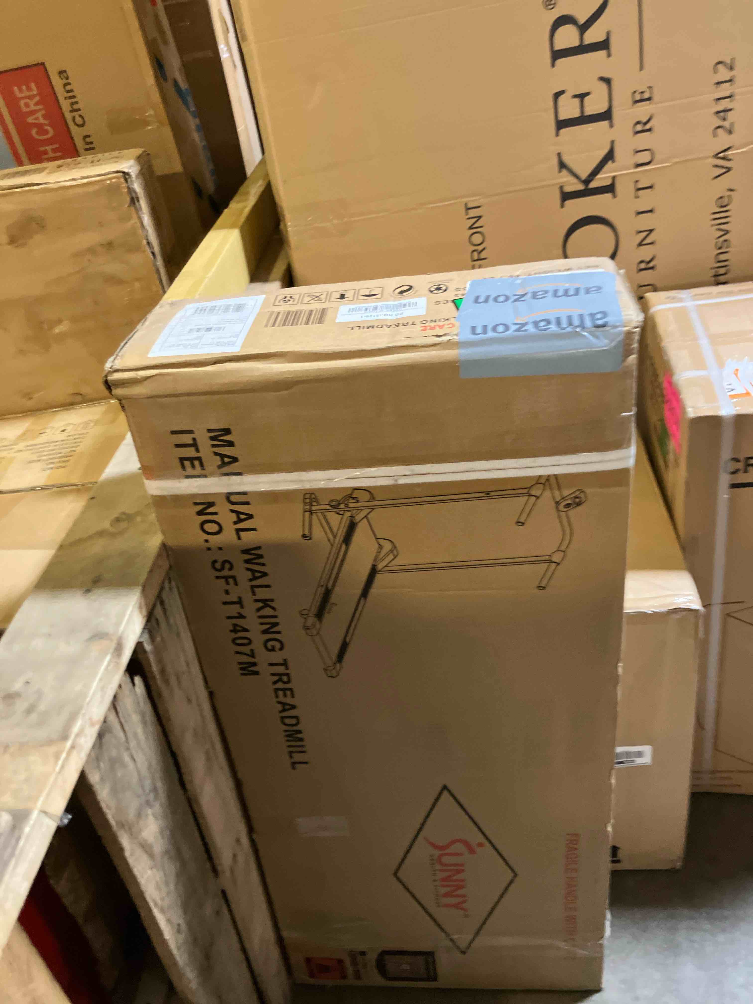 Condition photo showing New/Like New for Sunny Health & Fitness Manual Treadmill - Compact Foldable Exercise Machine for Running and Cardio Training  SF-T1407M