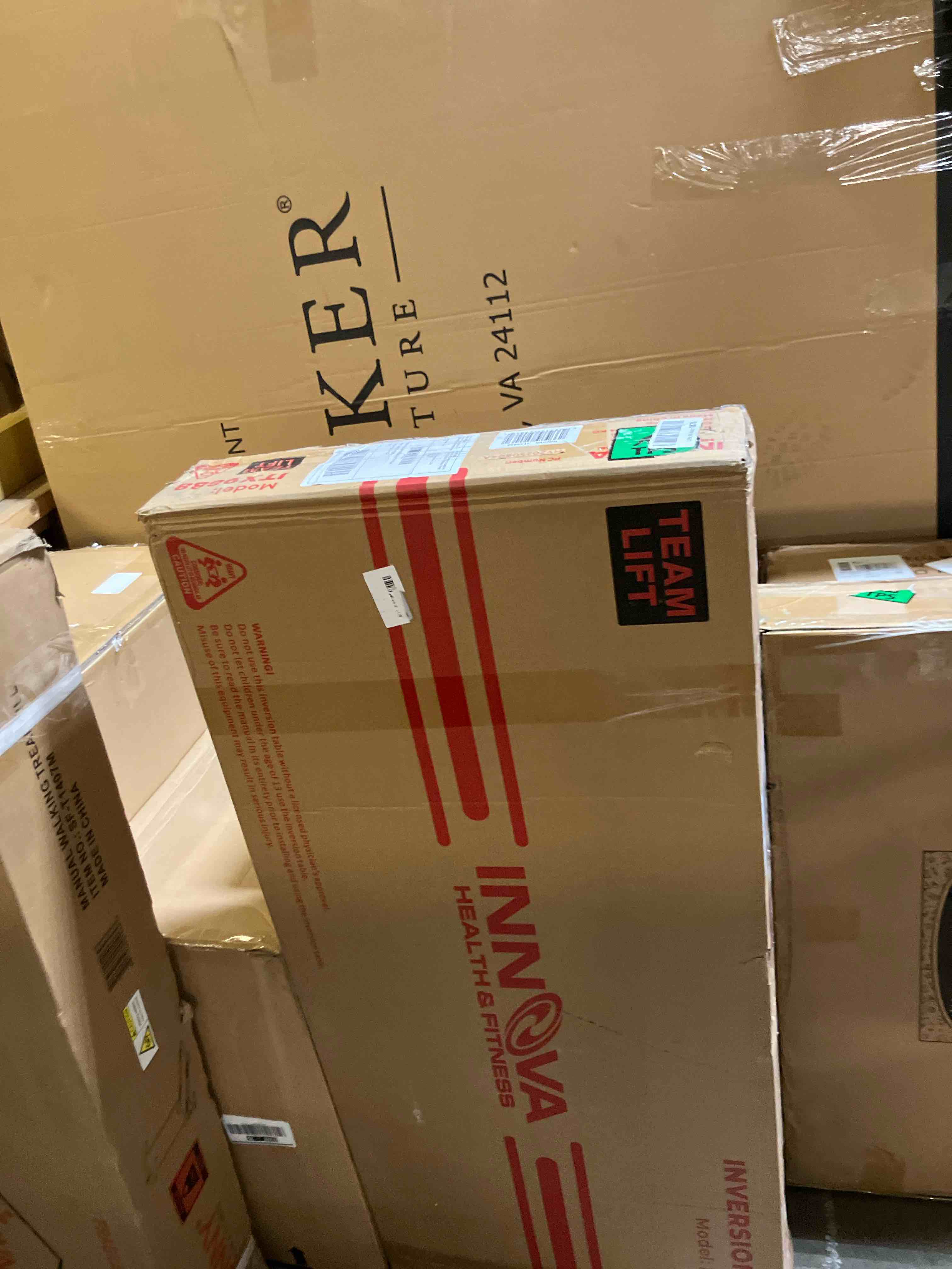 Condition photo showing New/Like New for Innova Health and Fitness Inversion Table with Adjustable Headrest, Reversible Ankle Holders, and 300 lb Weight Capacity Premium