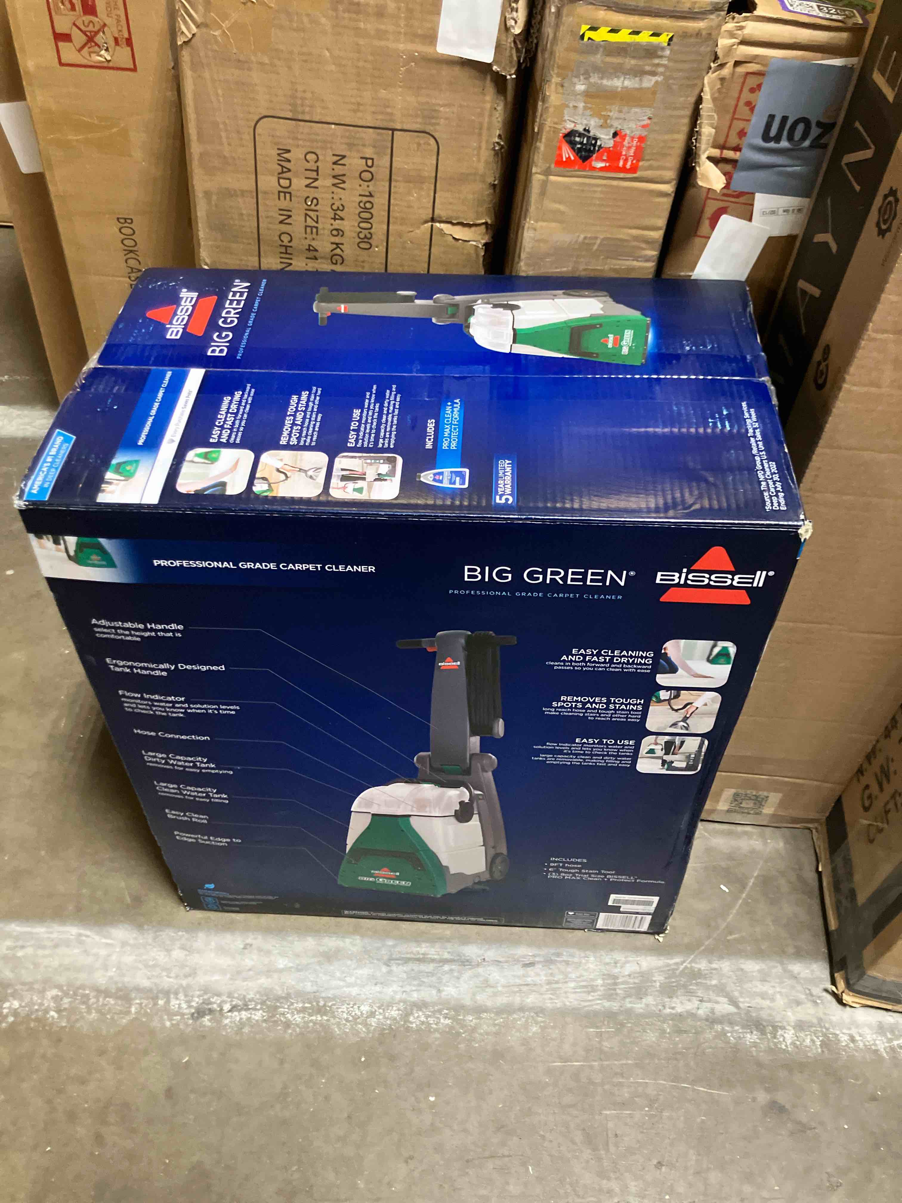 Condition photo showing New/Like New for BISSELL - Big Green Machine Professional Corded Upright Deep Cleaner - Green