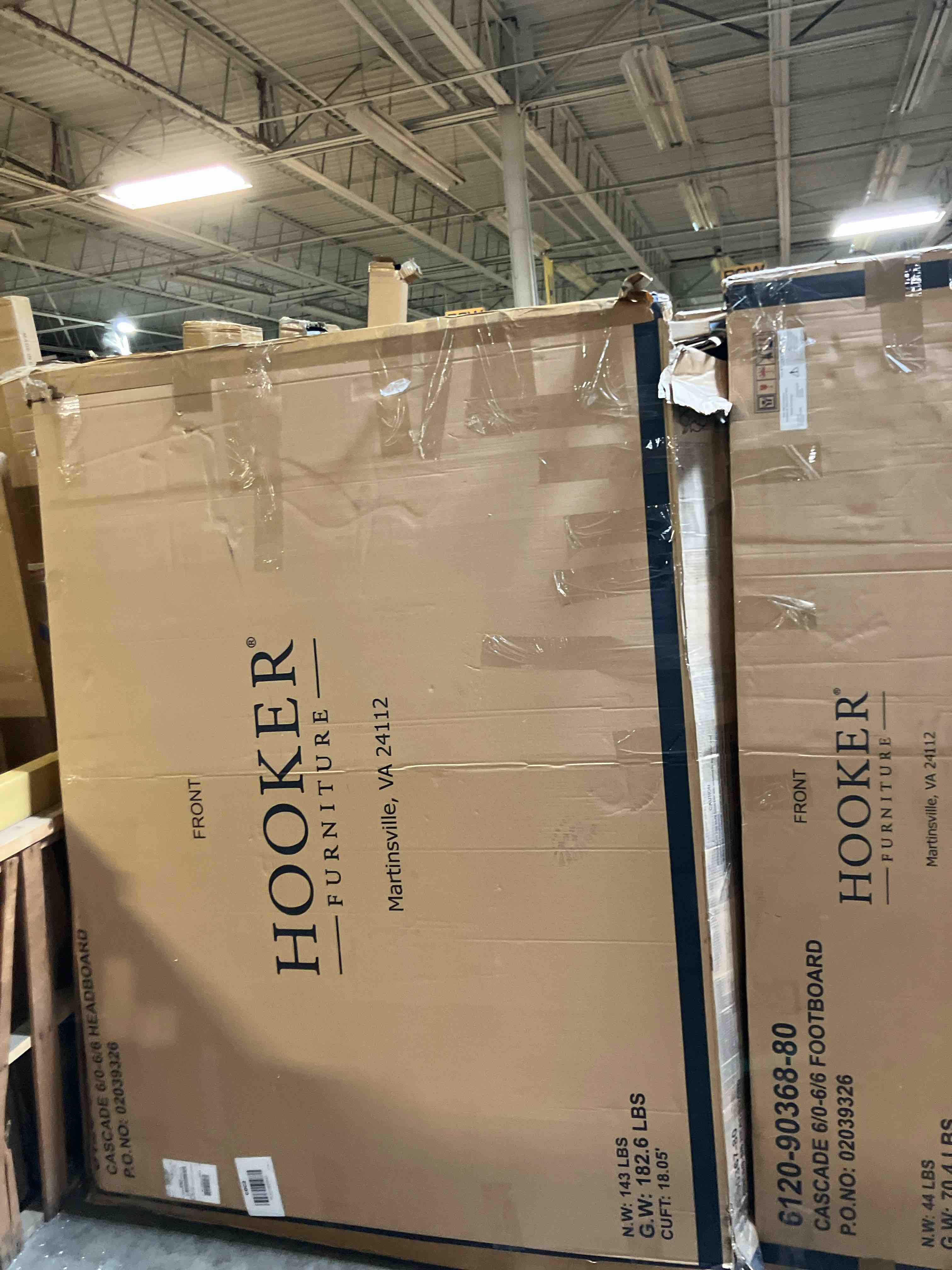 Condition photo showing As Is for Cascade Queen Sleigh Bed King (Footboard and Headboard only )