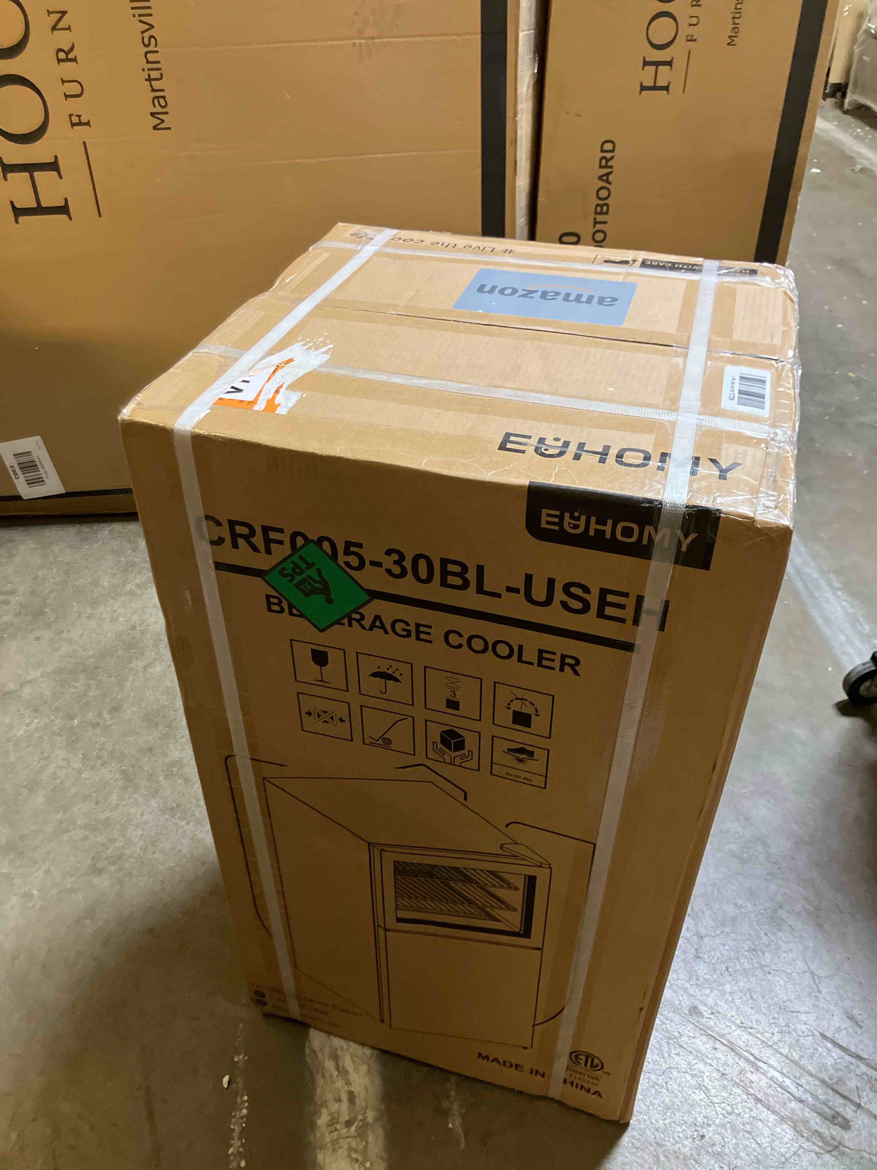 Condition photo showing New/Like New for EUHOMY Double Door Mini Fridge With Freezer, Freestanding Wine Cooler Refrigerator With Reversible Door, Compact Refrigerator Temperature Control, Wine Fridge Perfect For Kitchen Home Office.