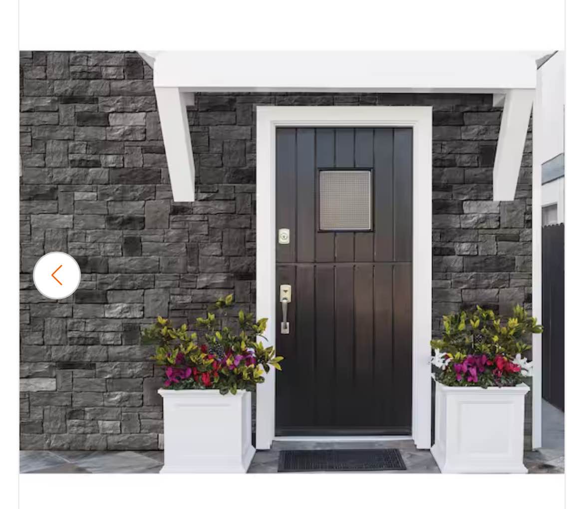 20.25 in. W x 45 in. L Artisan Cut Polymer Stone Panel in Ash (6 panels Per Case)