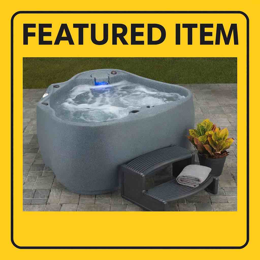 FEATURED ITEM!!!  AquaRest Spas Ar-300 Premium 2 Person 20 Jet Oval Plug and Play Hot Tub with Ozonator, Grey.  
