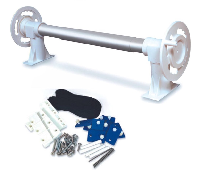 SWIMLINE HYDROTOOLS 52000 Premium Solar Reel System For Above Ground Swimming Pools | Durable | Non-Corrosive | Socket Mountable | With Straps & Hardware | Easy Cranking | TUBE KIT NOT INCLUDED