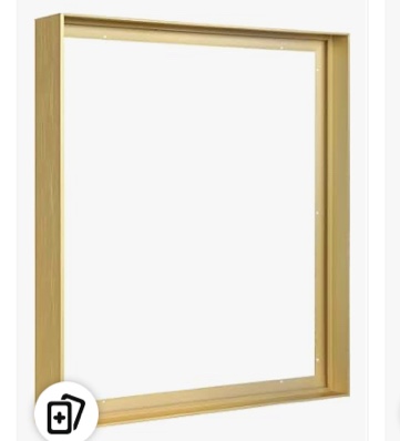 FOLKOR Floating Frame for 36x48 Canvas Paintings, DIY Metal Canvas Frame with 1.5" Deep, Modern Floater Frame for Oil Paintings Portrait Landscape Living Room Bedroom Home Office Wall Art Decor (Gold)