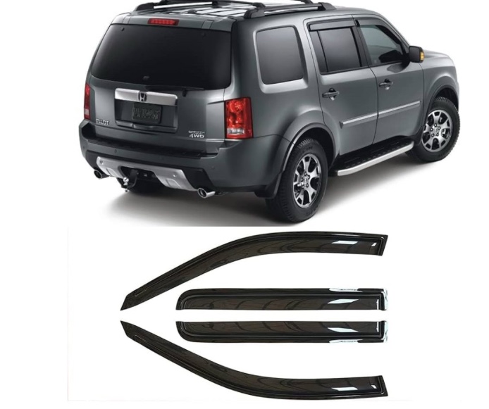 94084 Side Window Wind Deflector,4pc Outside Mount Style Shade Sun Rain Guards Set,Nice Window Visor fit for 2009-2015 Honda Pilot
