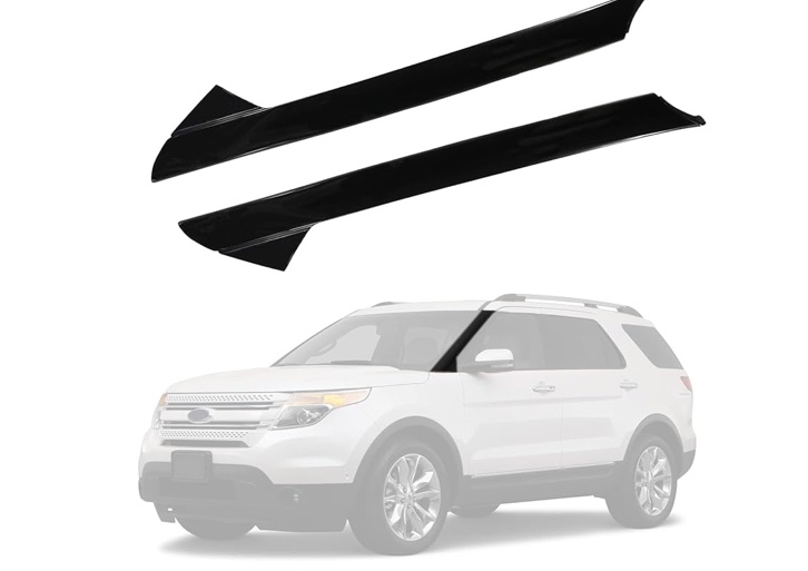 CARMOCAR A-Pillar Front Molding Windshield Outer Trim Replacement for 2011-2019 Ford Explorer 4 Door Utility (Left & Right) Replaces BB5Z-7803145-AA BB5Z-7803137-AB BB5Z7803136AA BB5Z7803136AB