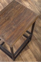 Parker 24 Inch Counter Stool In Brown and Iron