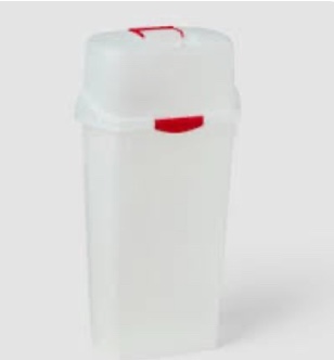 30" Clear Vertical Wrap Box - Clear Lid with Rocket Red Handle and Latch - Brightroom™