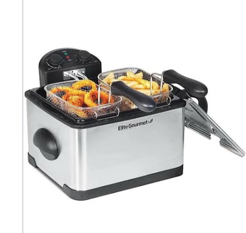 Elite Home Fashions Platinum 4-Quart Deep Fryer Stainless Steel