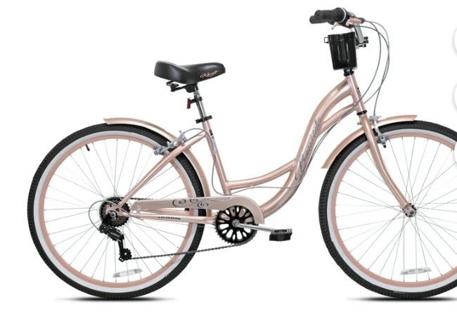 26" Kent Bayside Cruiser Bicycle, Fits Rider: 5'2"-5'10", Rose Gold, Adult, Unisex