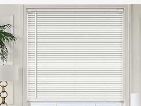 LazBlinds Cordless No Tools-No Drill 1" Vinyl Horizontal Mini Blinds, Light Filtering Blinds for Windows, Blinds & Shades for Window, 20" W x 36" H, White