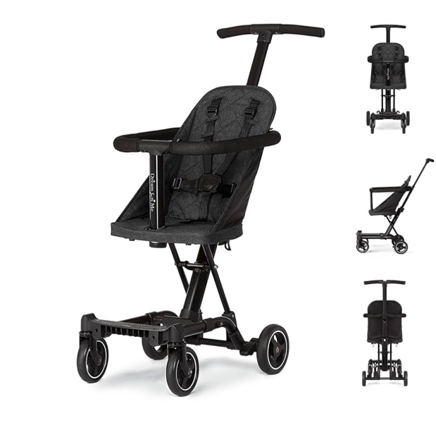 Lightweight and Compact Coast Rider Stroller with One Hand Easy Fold, Adjustable Handles and Soft Ride Wheels, Black