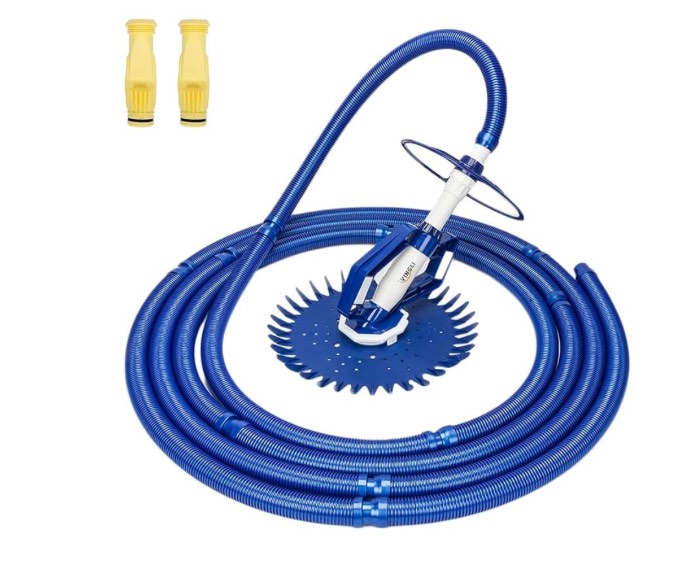VINGLI Pool Vacuum Above Ground Indoor Outdoor Automatic Swimming Pool Cleaner Sweep Sweeper