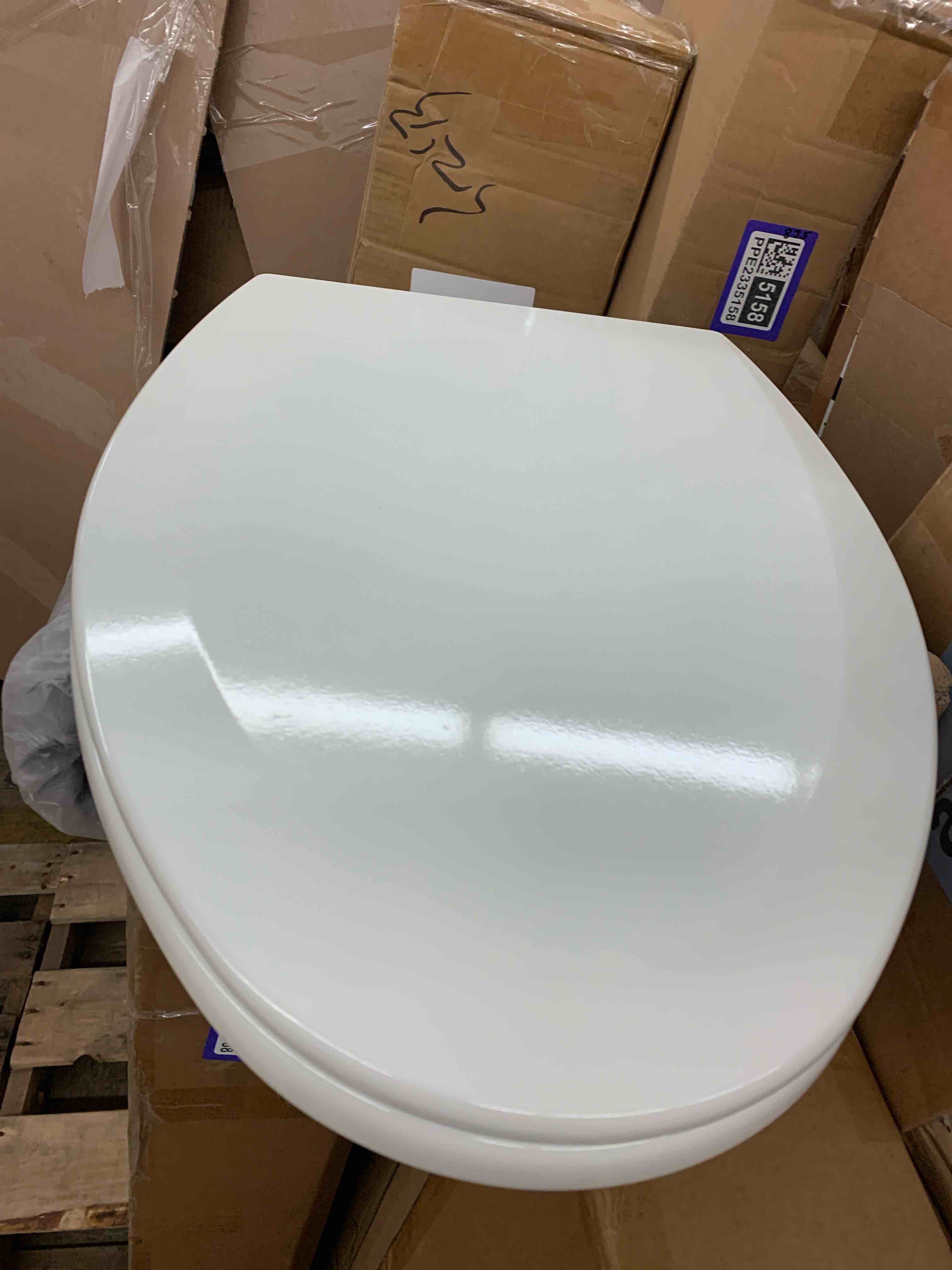 Bemis 7B1500EC 390 Molded Wood Elongated Toilet Seat, White