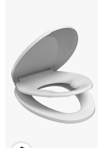 Mayfair NextStep2 Toilet Seat with Toddler Potty Training Seat Built-In, Slow Close, Easy Clean, Magnetic Removable Kids Seat, Made in USA, ELONGATED, White