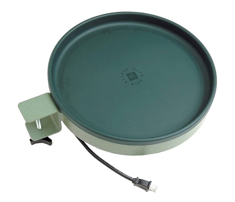 Farm Innovators GBD-75 All Seasons 3 in 1 Outdoor 14 Inch Heated Birdbath with 3 Mounting Options, 75 Watts, Green/Light Green