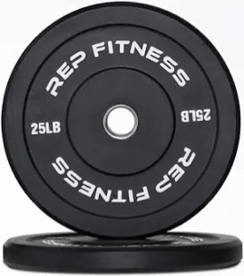 Olympic Bumper 25lbs Plates Set, 2" Weight Plates for Strength Training & Weightlifting