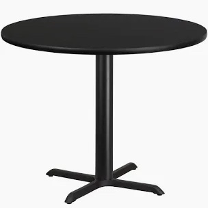 Carrus Round Laminate Table Top with Height Table Base
