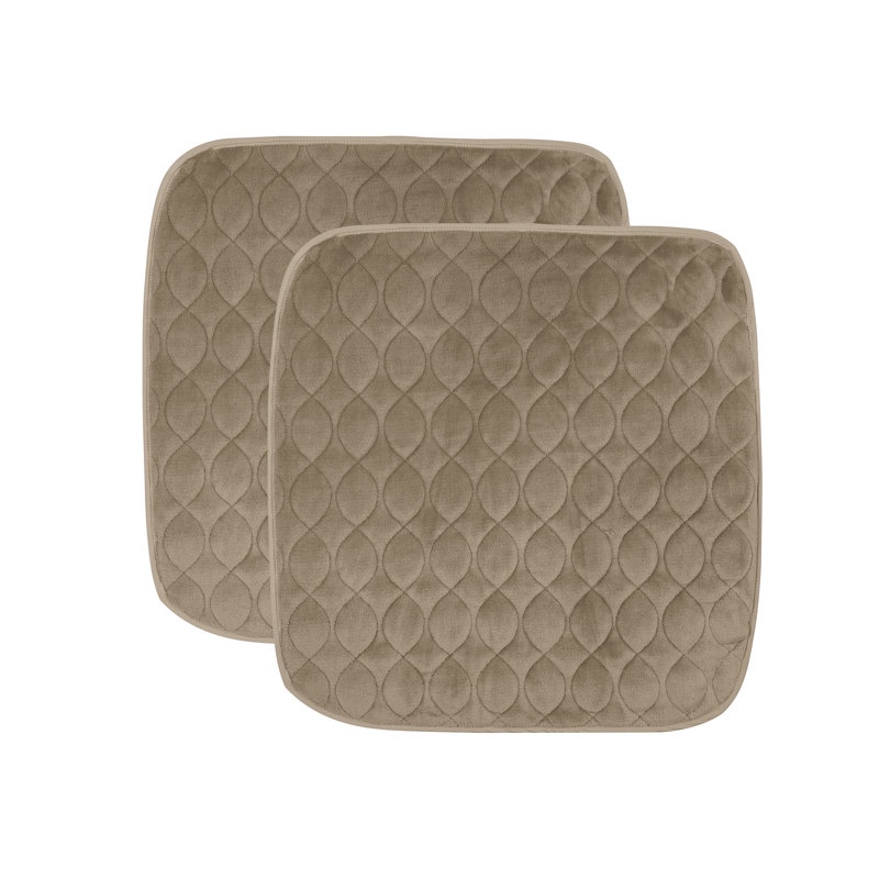(Set of 2) Antimicrobial Waterproof Seat Protectors Polyester Box Cushion Slipcover 
