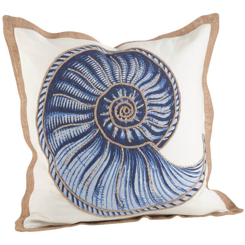 neptunian collection embroidered cotton reversable throw pillow wayfair 