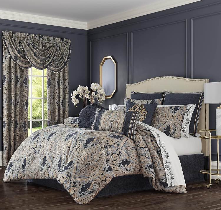 J. Queen New York Luciana Indigo Comforter Set Queen