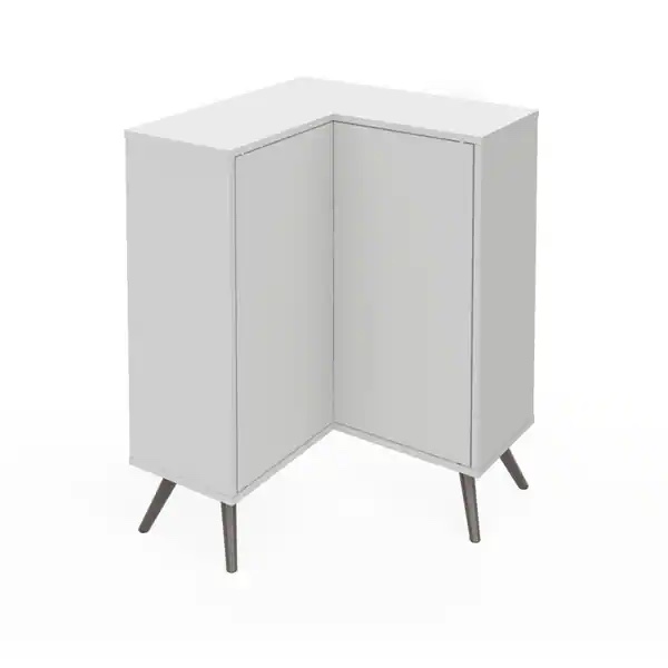 Bestar Small Space Krom Corner Storage Unit - White